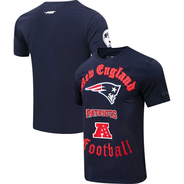 T-shirt Pro Standard Navy New England Patriots Old English pour homme