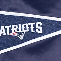 Men's Pro Standard Navy New England Patriots Sublimated Satin Full-Snap Jacket