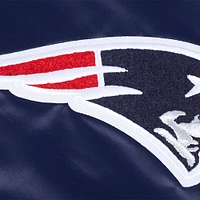 Men's Pro Standard Navy New England Patriots Sublimated Satin Full-Snap Jacket