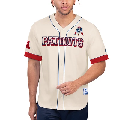 CCO PAT STARTER Haut de baseball relais blanc pour hommes avec logo vintage SHRMENSS 6S4LW558 #20