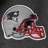 Men's Starter Heathered Gray/Red New England Patriots Extreme Fireballer Pullover Hoodie