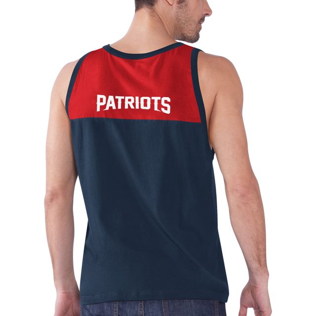 Débardeur Starter pour homme bleu marine/rouge New England Patriots Touchdown Fashion