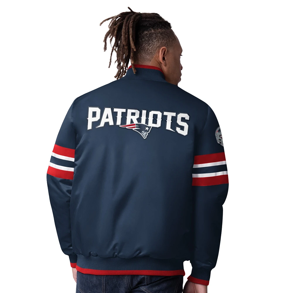 Veste universitaire à boutons-pression Starter Navy New England Patriots Scout I pour homme