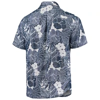 Chemise boutonnée IslandZone à motif floral des New England Patriots de Tommy Bahama pour homme, bleu marine