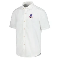 Chemise de camp boutonnée Tommy Bahama pour hommes, New England Patriots Sport Coconut Point Palm Vista IslandZone