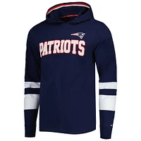 T-shirt à capuche Tommy Hilfiger pour homme bleu marine/blanc New England Patriots Alex