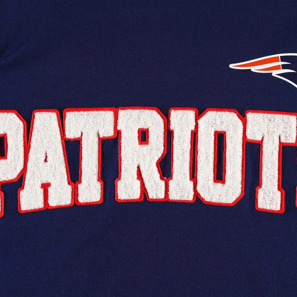 T-shirt à capuche Tommy Hilfiger pour homme bleu marine/blanc New England Patriots Alex