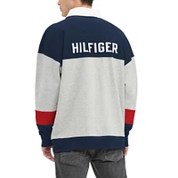 Men's Tommy Hilfiger Navy New England Patriots Connor Oversized Rugby Long Sleeve Polo