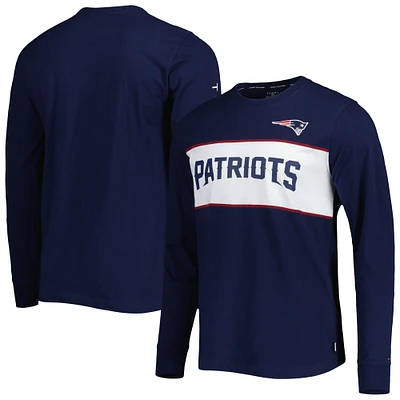 T-shirt à manches longues Tommy Hilfiger New England Patriots Peter Team pour homme, bleu marine