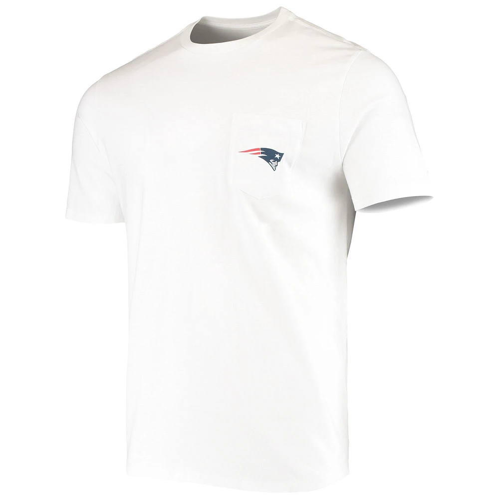 Men's Vineyard Vines White New England Patriots Big & Tall Helmet T-Shirt