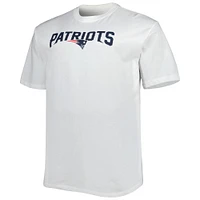 Men's White New England Patriots Big & Tall Hometown Collection Hot Shot T-Shirt