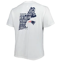 Men's White New England Patriots Big & Tall Hometown Collection Hot Shot T-Shirt