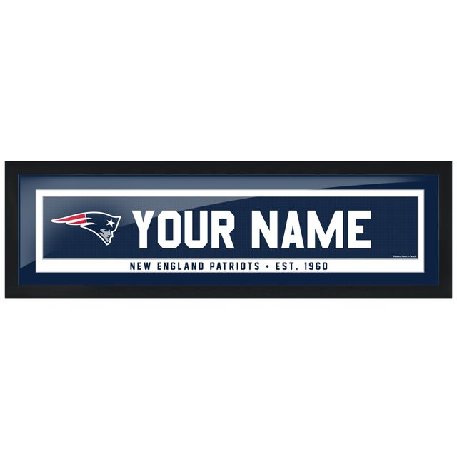 New England Patriots - 6'' x 22'' Art encadré personnalisé