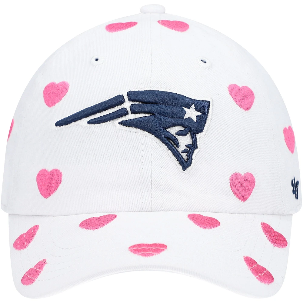 Toddler Girls '47 White New England Patriots Surprise Clean Up Adjustable Hat