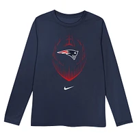Toddler Nike Navy New England Patriots Legend Icon Long Sleeve T-Shirt