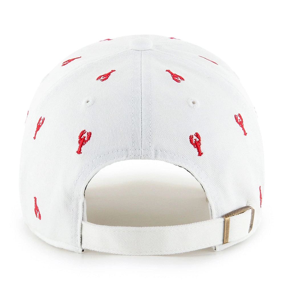 Unisex '47 White New England Patriots Confetti Clean Up Adjustable Hat