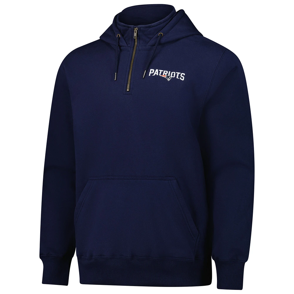 Unisex Dunbrooke  Navy New England Patriots Defender Quarter-Zip Hoodie