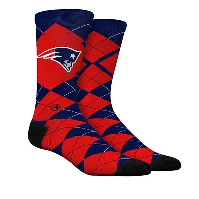 Chaussettes unisexes Rock Em Socks New England Patriots Argyle Knitted Dress Socks