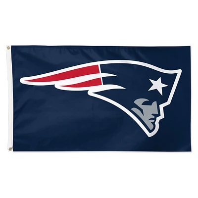 WinCraft New England Patriots Drapeau simple face avec logo principal 3' x 5'