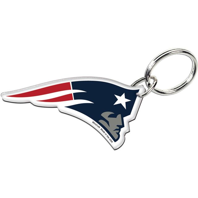 Porte-clés acrylique de qualité supérieure avec logo de l'équipe des Patriots de la Nouvelle-Angleterre WinCraft