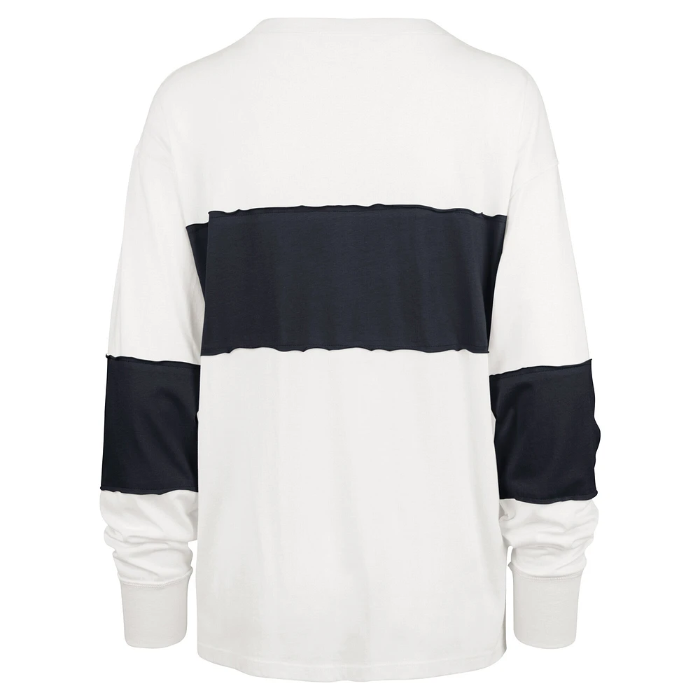 T-shirt à manches longues '47 crème pour femmes des New England Patriots Clubhouse Pride Taylor