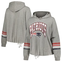 Women's '47 Heather Gray New England Patriots Plus Upland Bennett Pullover Hoodie
