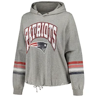Women's '47 Heather Gray New England Patriots Plus Upland Bennett Pullover Hoodie