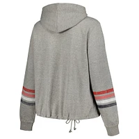 Women's '47 Heather Gray New England Patriots Plus Upland Bennett Pullover Hoodie