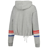 Women's '47 Heather Gray New England Patriots Upland Bennett Pullover Hoodie