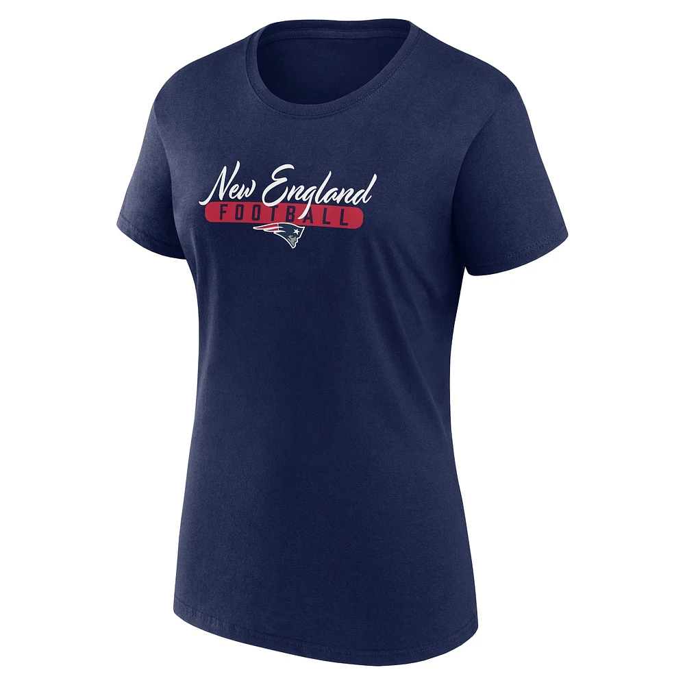 Women's Fanatics  Navy/Red New England Patriots Fan T-Shirt Combo Set