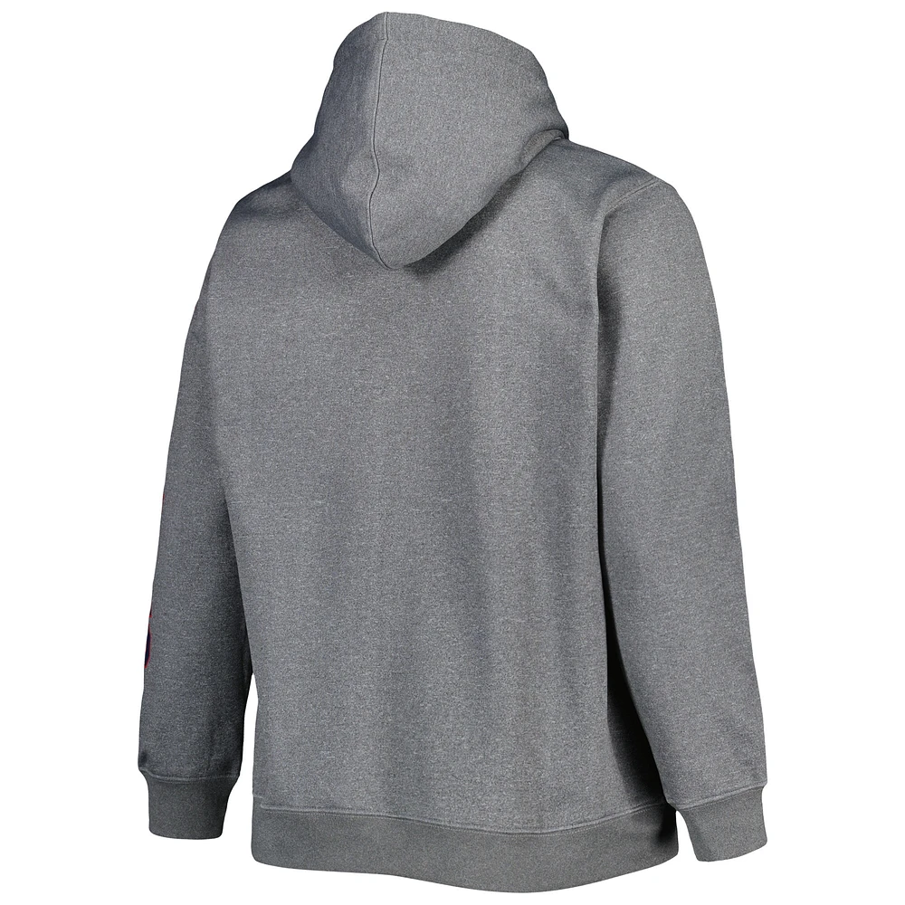 Women's Heather Charcoal New England Patriots Plus Fleece Full-Zip Hoodie Jacket