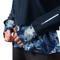 Women's MSX by Michael Strahan Navy New England Patriots Grace Raglan Full-Zip Running Jacket
