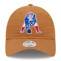 Women's New Era  Brown New England Patriots Throwback Main Core Classic 2.0 9TWENTY Adjustable Hat