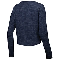 Women's New Era Navy England Patriots Crop Long Sleeve T-Shirt