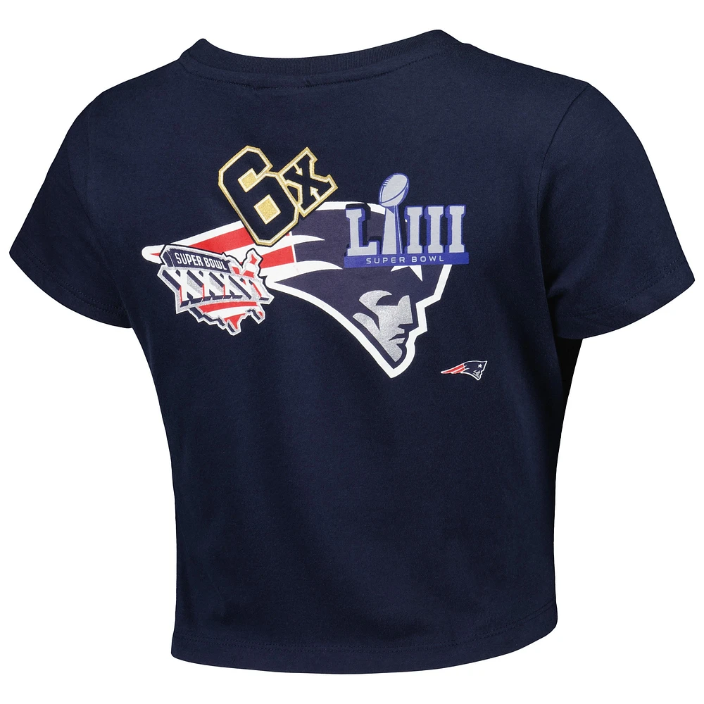 Women's New Era Navy England Patriots Historic Champs T-Shirt