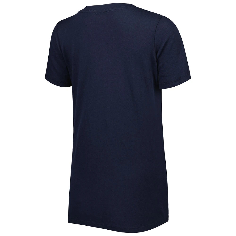 Women's New Era Navy England Patriots Ink Dye Sideline V-Neck T-Shirt