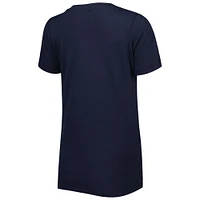 Women's New Era Navy England Patriots Ink Dye Sideline V-Neck T-Shirt