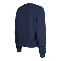 Women's New Era  Navy England Patriots Thermal Crop Long Sleeve T-Shirt