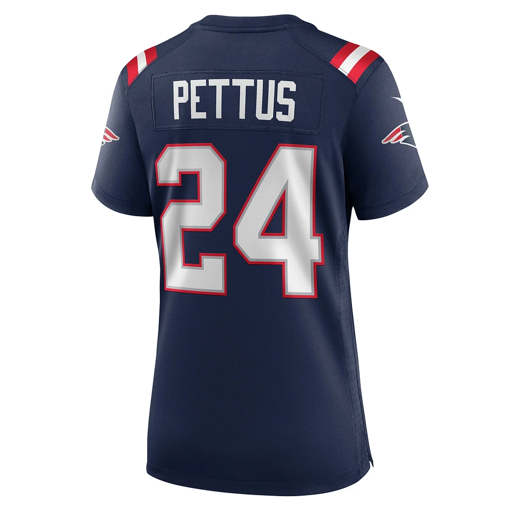 Women's Nike Dell Pettus  Navy New England Patriots Game Jersey