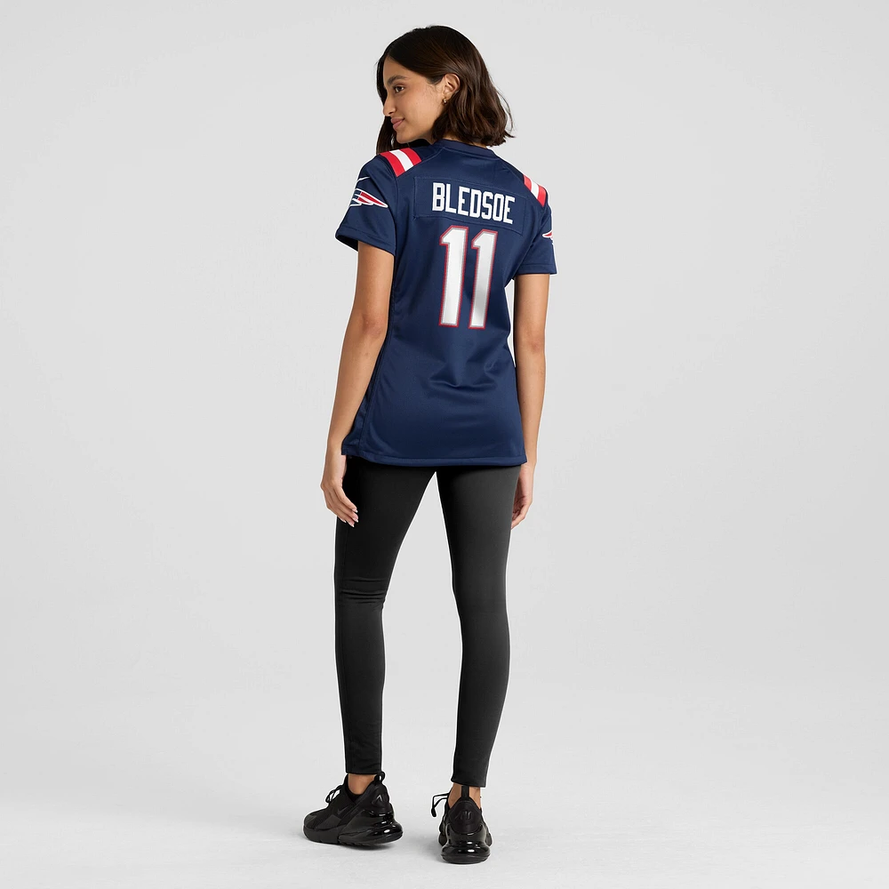 Women's Nike Drew Bledsoe Navy New England Patriots Game Retired Player Jersey