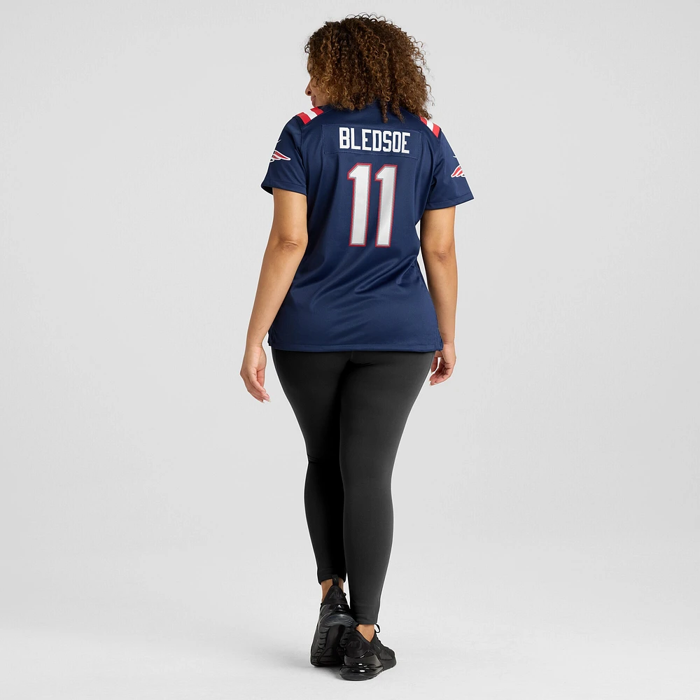 Women's Nike Drew Bledsoe Navy New England Patriots Game Retired Player Jersey