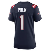 Women's Nike Ja'Lynn Polk  Navy New England Patriots Team Game Jersey