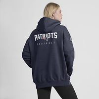 Sweat à capuche en molleton Nike New England Patriots Sideline Club pour femme - Bleu marine