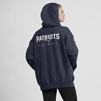 Sweat à capuche en molleton Nike New England Patriots Sideline Club pour femme - Bleu marine