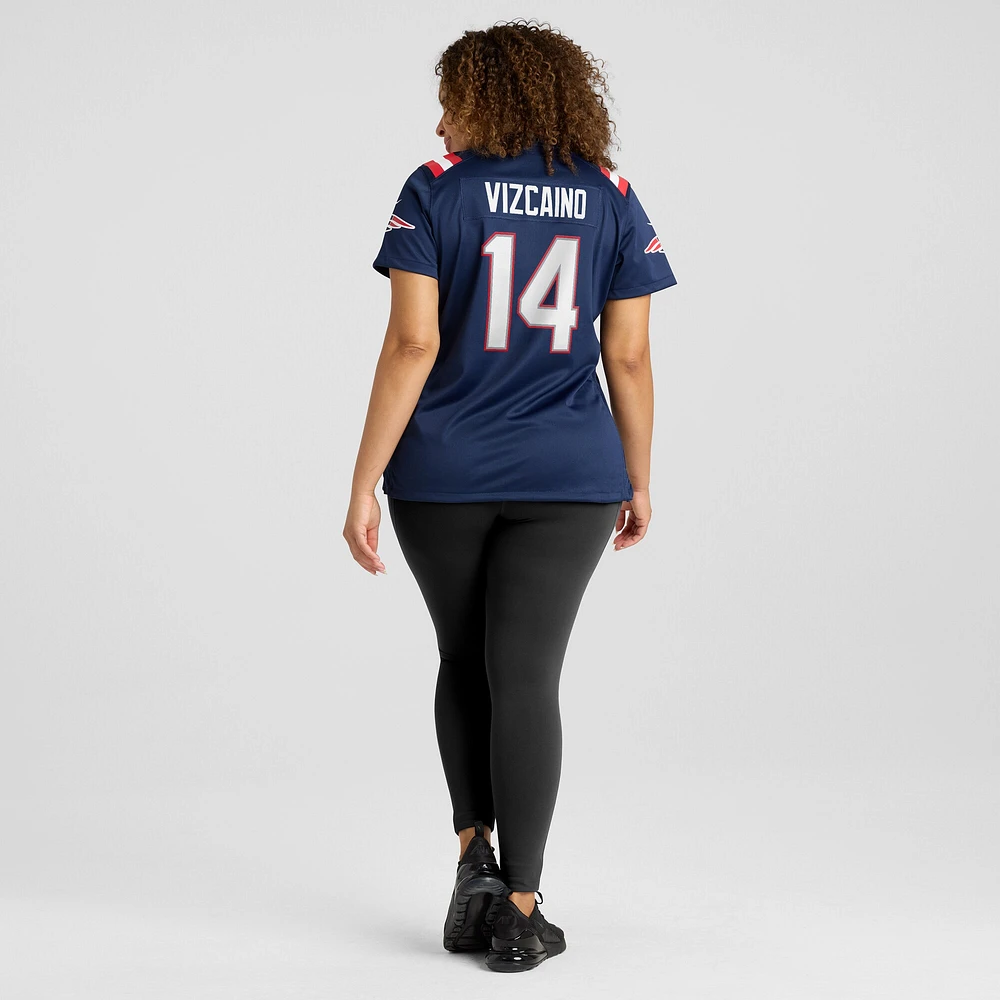 Women's Nike Tristan Vizcaino Navy New England Patriots Home Game Player Jersey