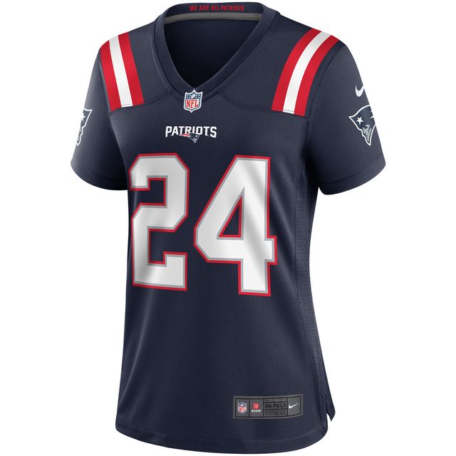 Maillot de joueur retraité Nike Ty Law Navy New England Patriots Game pour femme