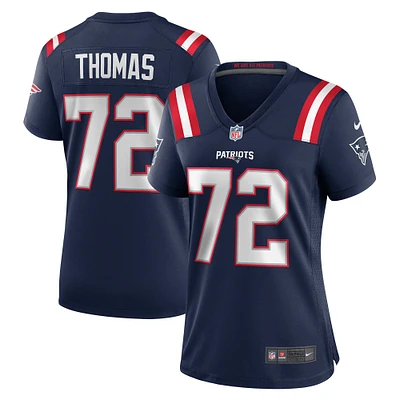 Maillot de match Nike Zach Thomas bleu marine New England Patriots pour femme