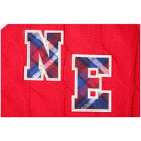 Women's Pro Standard  Red New England Patriots Prep V-Neck Pullover Sweater