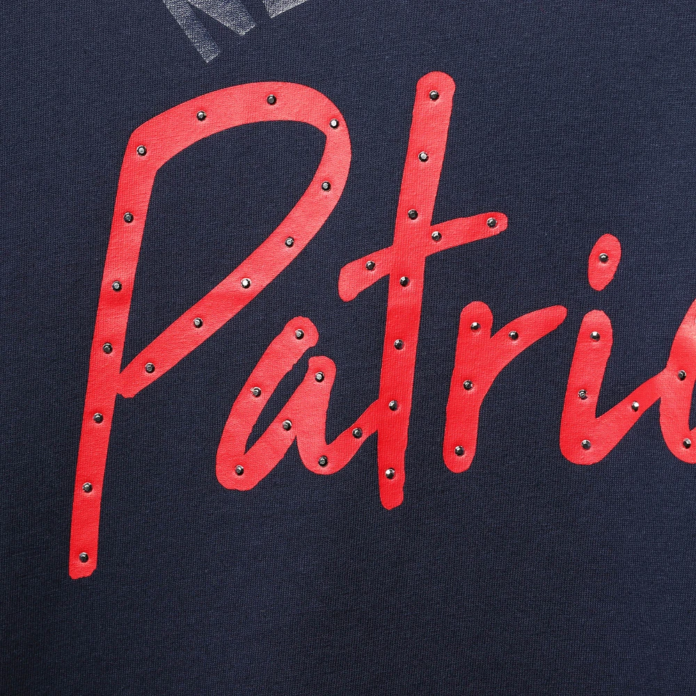 Women's Tommy Hilfiger Navy New England Patriots Riley V-Neck T-Shirt