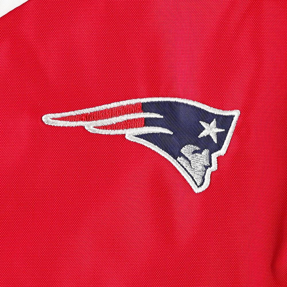 Women's Tommy Hilfiger White/Red New England Patriots Staci Half-Zip Hoodie Windbreaker Jacket